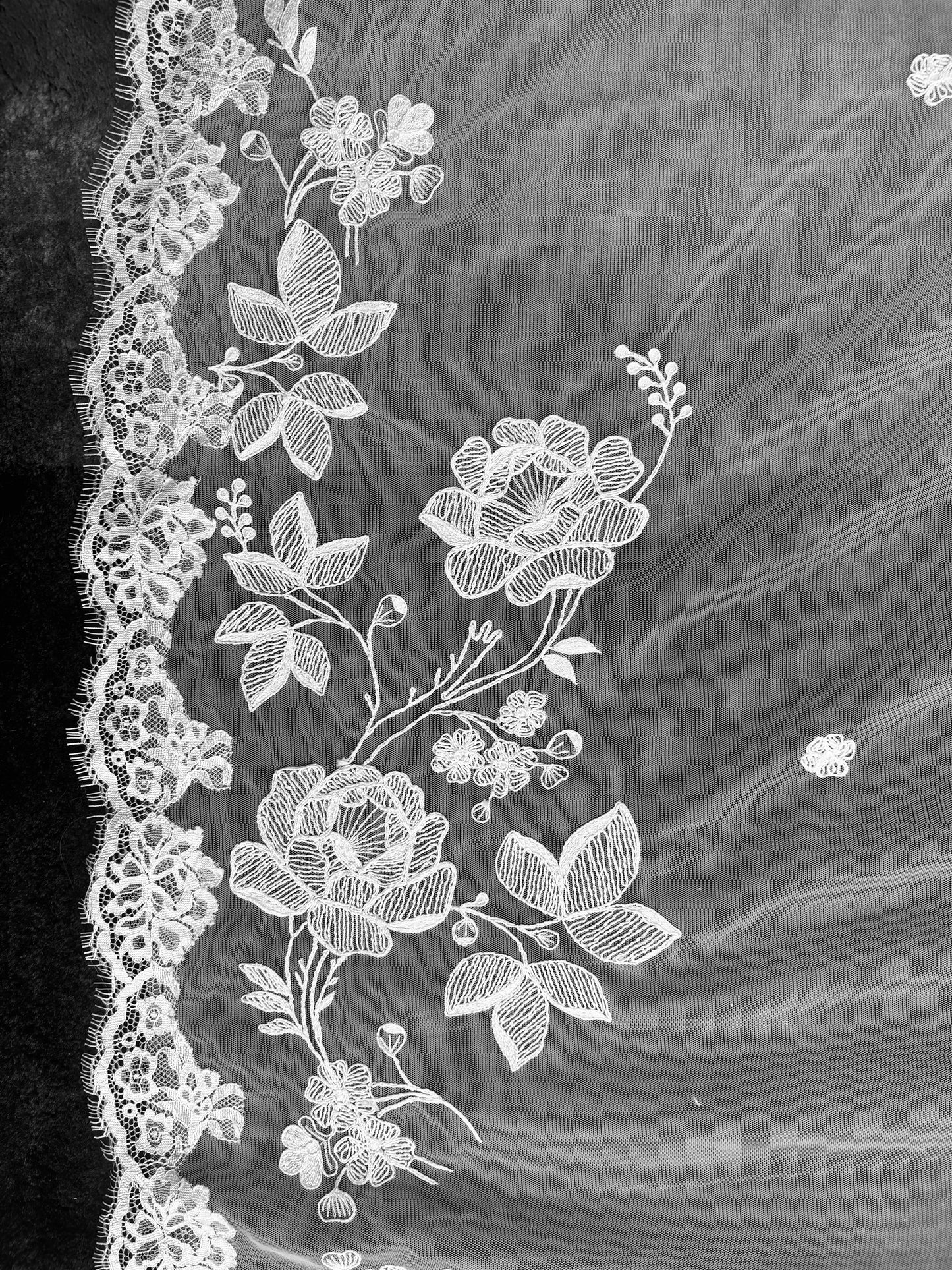 ANASTASIA EMBROIDERED LACE VEIL