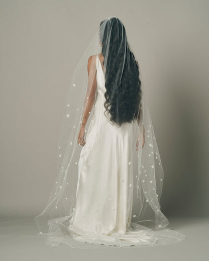 CELESTIAL BEADED VEIL BACK