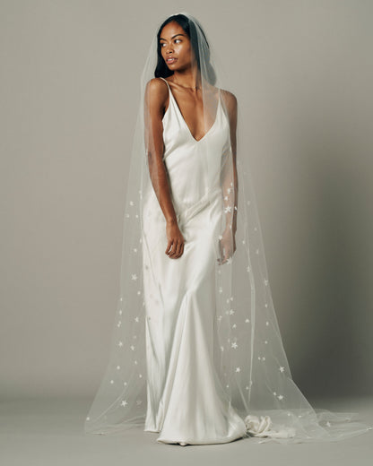 CELESTIAL STARS BEADED VEIL