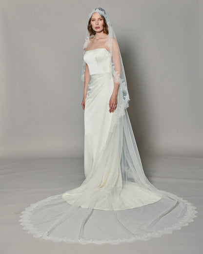 CLARA LACE EDGE VEIL