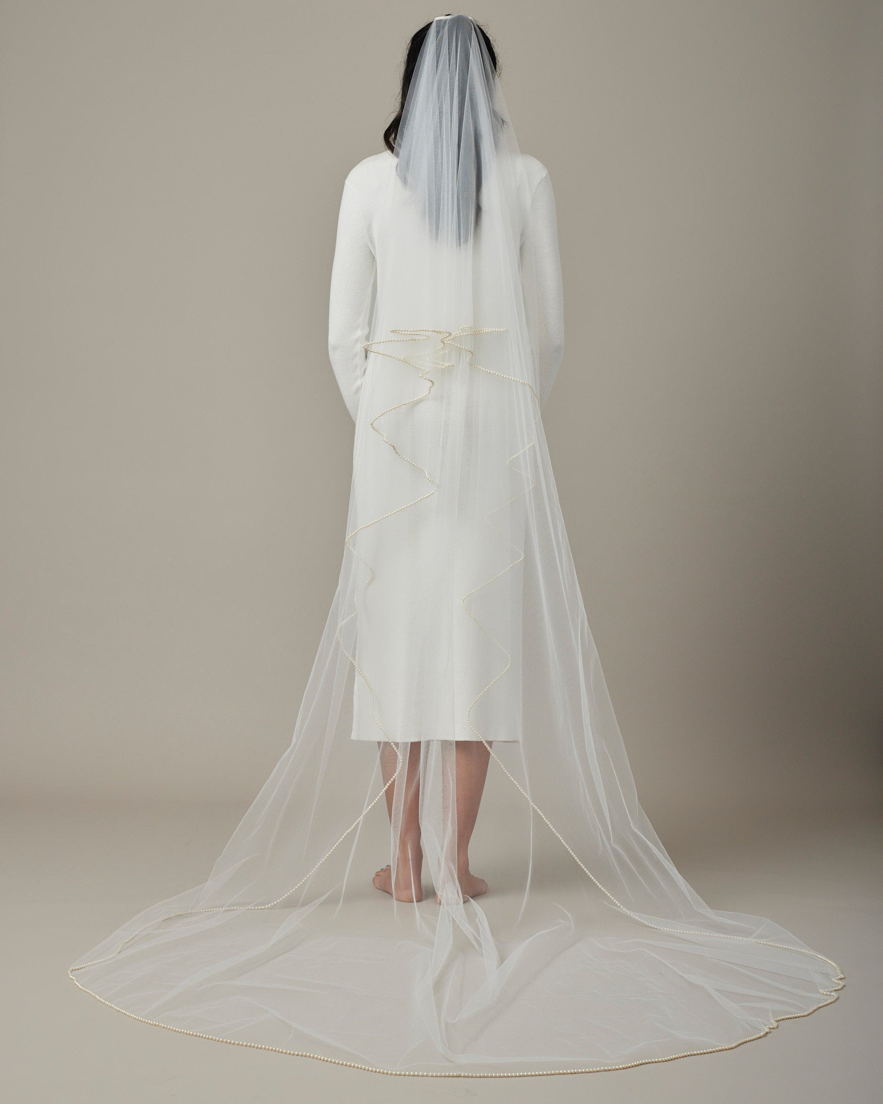 CLAYTON PEARL CATHEDRAL VEIL BACK