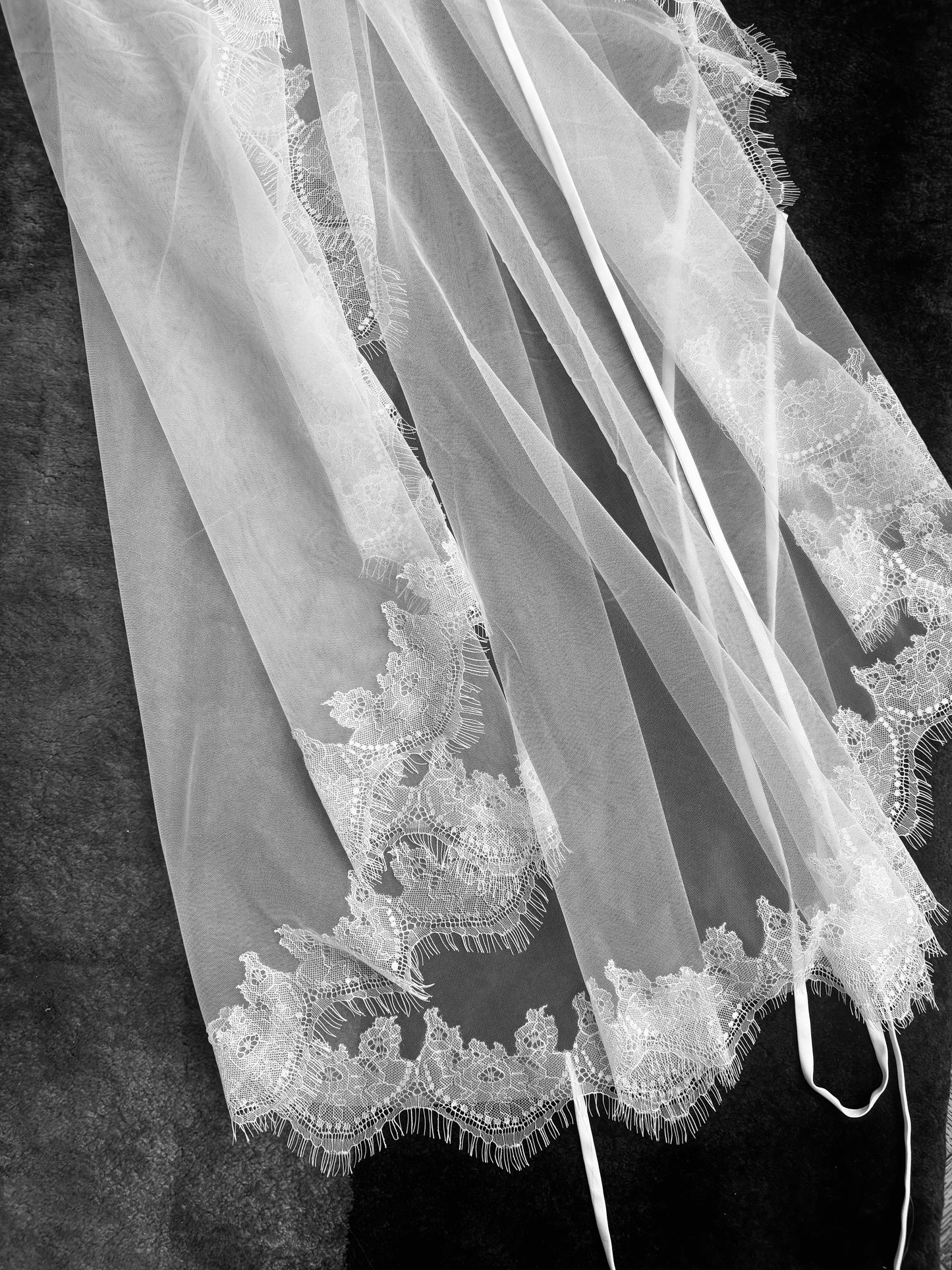 CLARA LACE EDGE VEIL