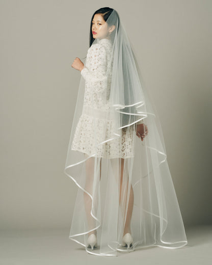 The Ofrenda Satin Edge Veil