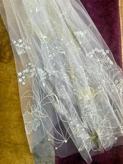 KYOTO COLOR EMBROIDERED VEIL