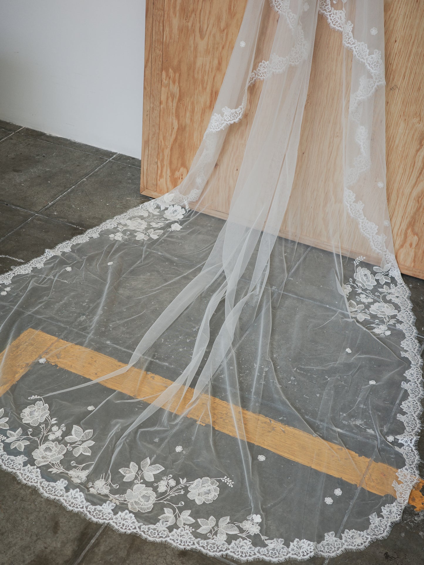 ANASTASIA EMBROIDERED LACE VEIL