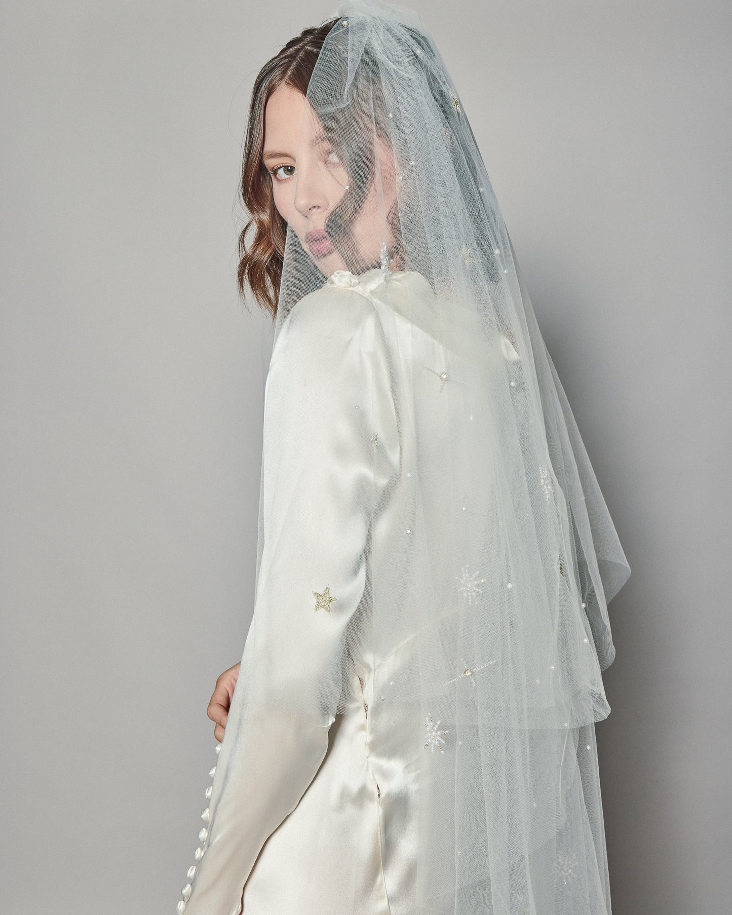 STARLIGHT COLOR EMBROIDERED VEIL
