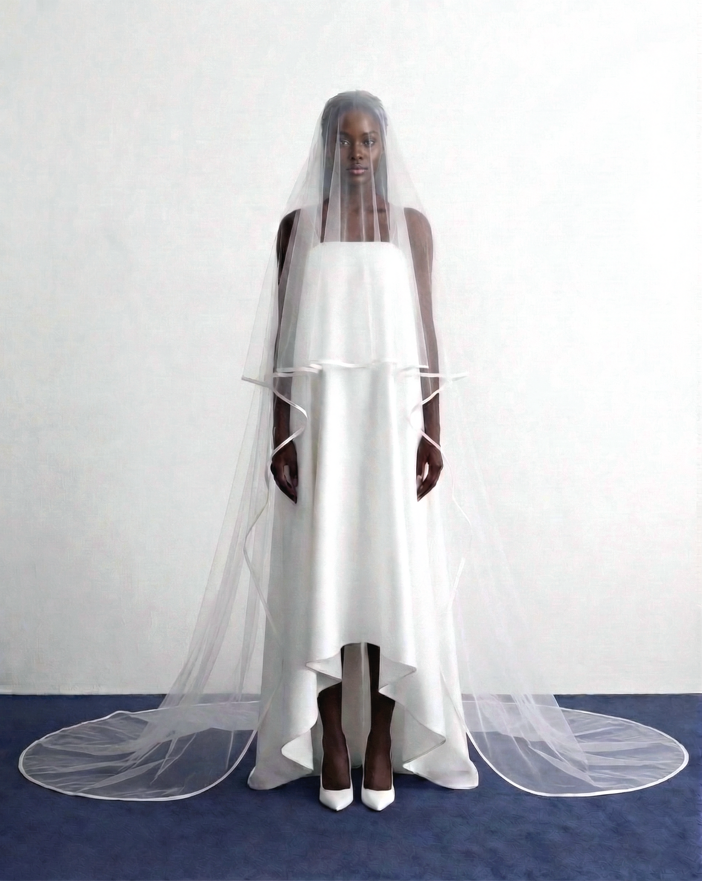 The Ofrenda Satin Edge Veil