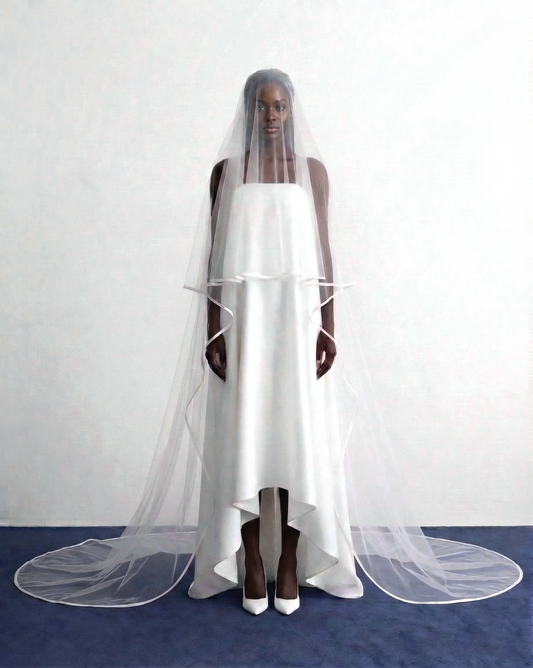 The Ofrenda Satin Edge Veil
